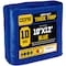 Core Tarps Heavy Duty Tarp, 12 ft L x 0.5 mm H x 10 ft W, 10 Mil, Blue, Polyethylene CT-605-10X12 - alternate 1